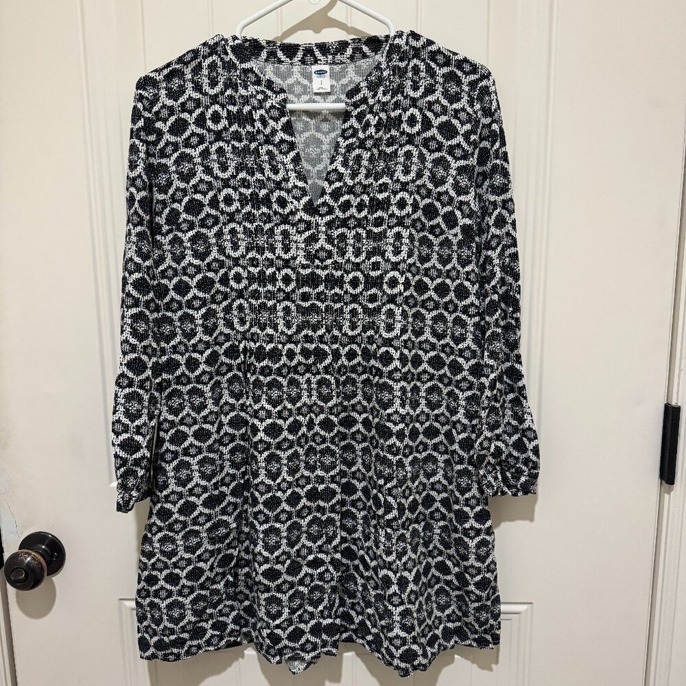 Old Navy Shirt Women's Dress - B&W - Size Small